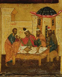 Ikone, die die Anbetung der Weisen darstellt, ca. 1550